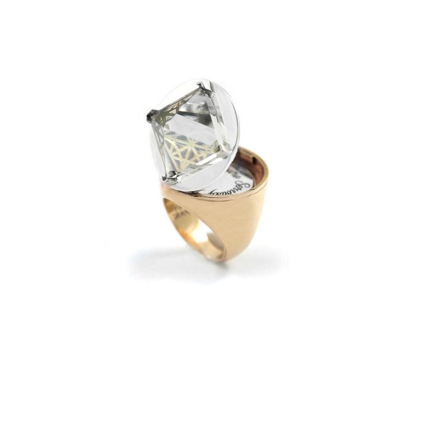 Anello apribile 'Entropia' bicolore ENTROPIA | AN APRIB CDR ARGBASE BRO